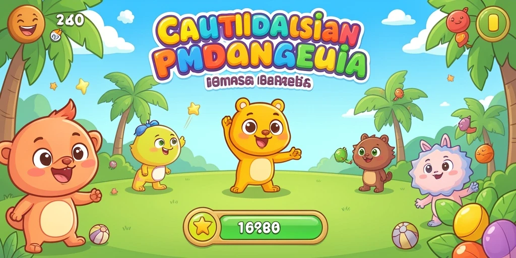 Gambar menampilkan karakter utama dalam aksi berani.