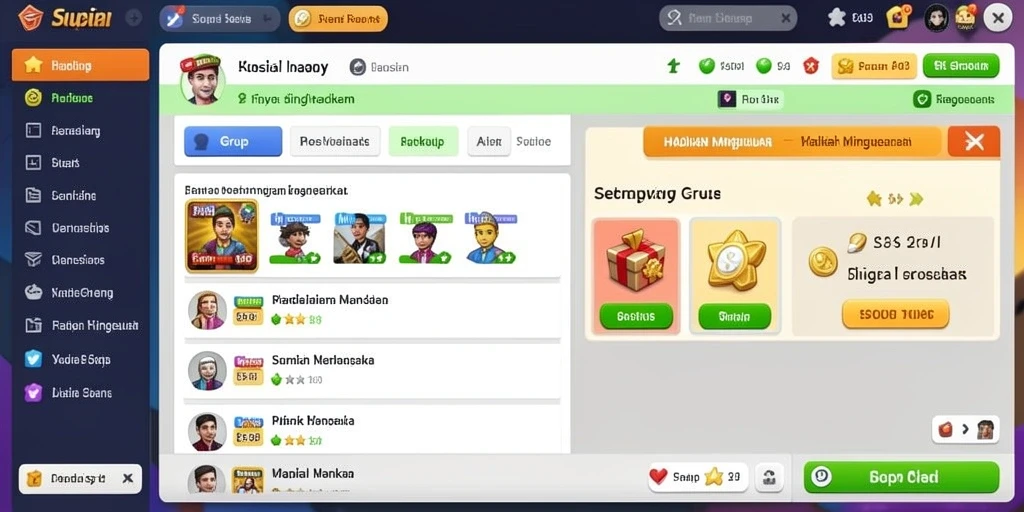 Tampilan antarmuka yang modern dan menarik.